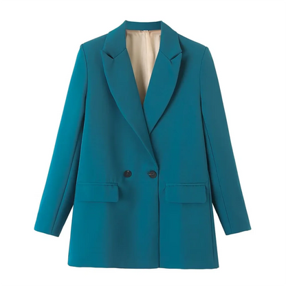 Blazer femenino con solapa alargada y dos botones AB611