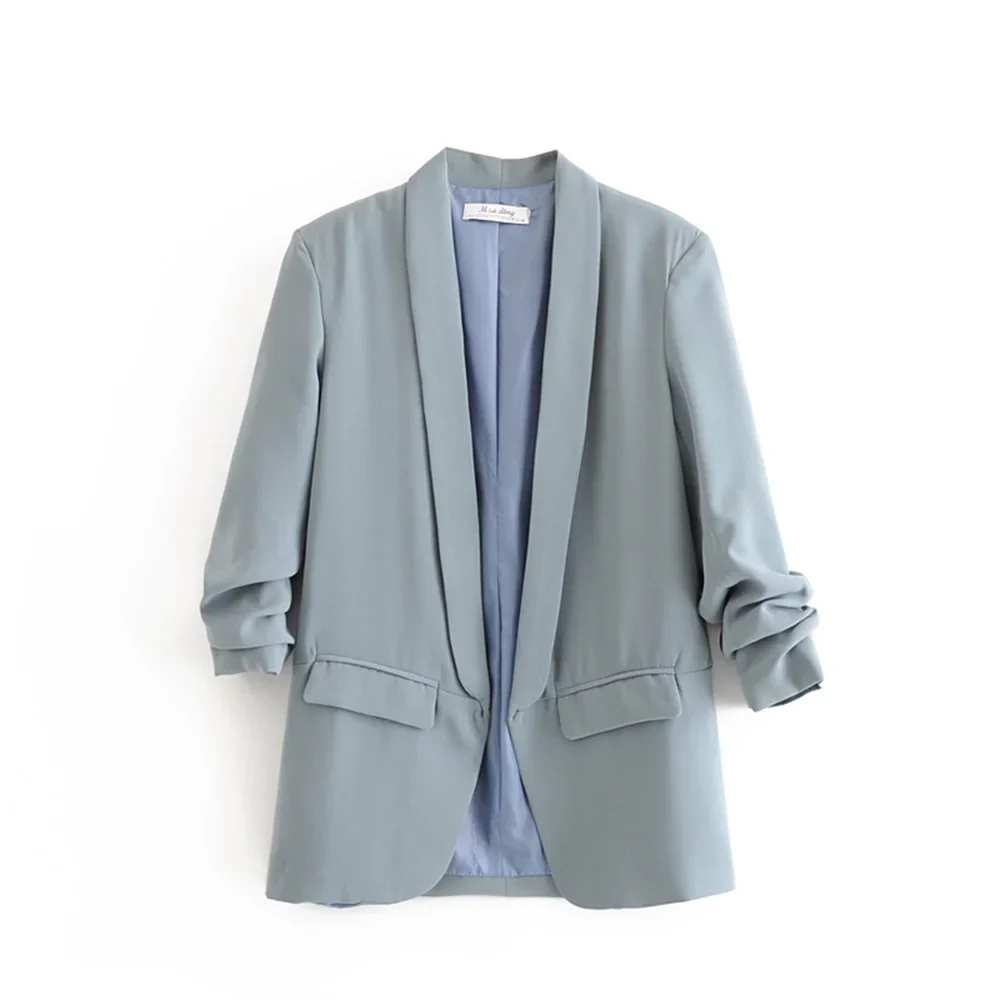 Blazer femenino largo con mangas ajustables AB605