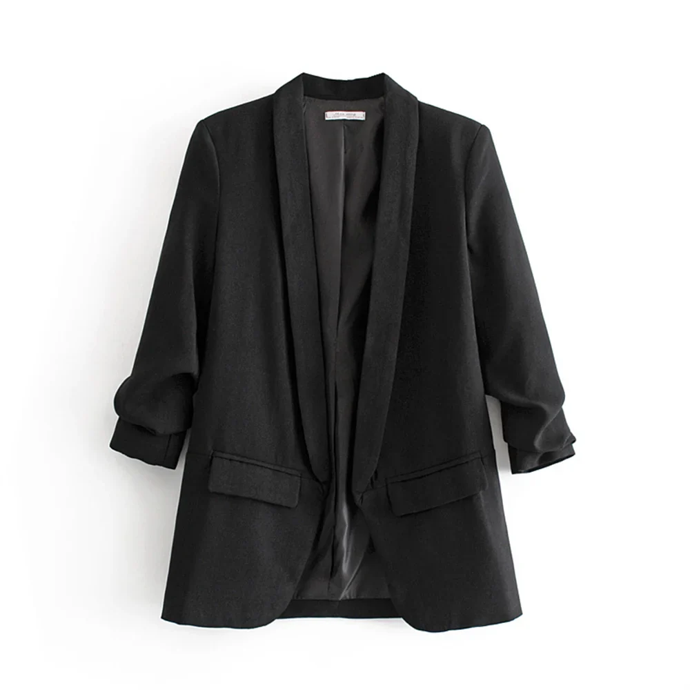 Blazer femenino largo con mangas ajustables AB605