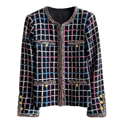 Blazer femenino con detalle en cadenas de colores AR622