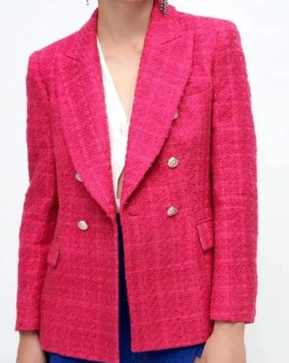 Blazer femenino de lana con cierre doble AR604